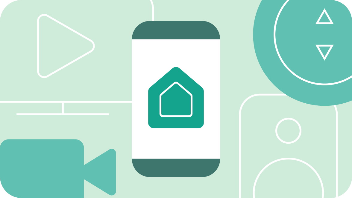 Ilustrasi yang menampilkan ponsel dengan logo Google Home.